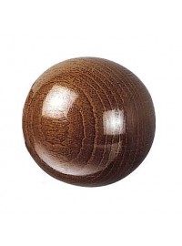 Embout sphère pour tringle en bois D28 (la paire) - Noyer
