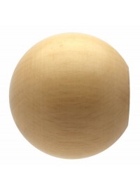 Embout sphère pour tringle en bois D28 (la paire) - Pin