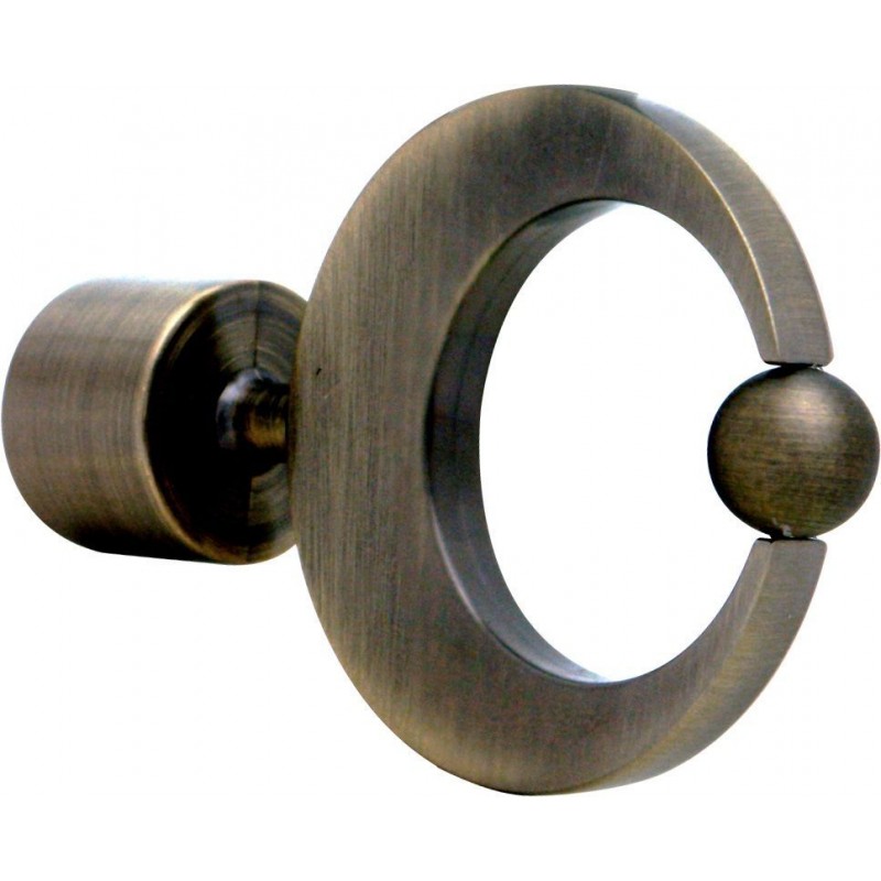 Embout Cléo pour tringle en acier D20 (la paire) - Bronze