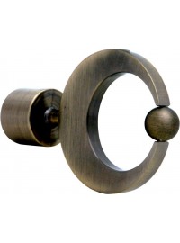 Embout Cléo pour tringle en acier D28 (la paire) - Bronze