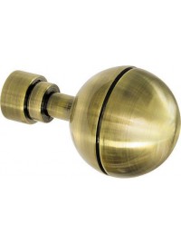 Embout Sphère pour tringle en acier D20 (la paire) - Bronze