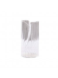 Vase strié transparent