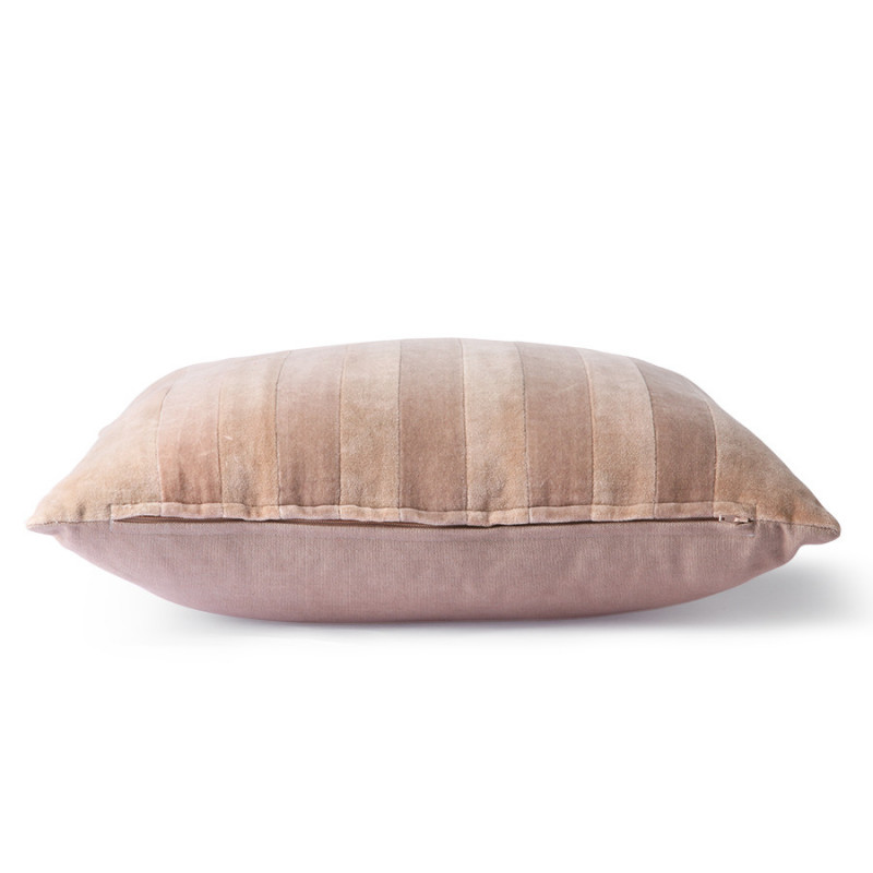 Coussin Décoratif Carré B. Smith – Rayures Classiques, Beige, Coton – Style French Country – NEUF