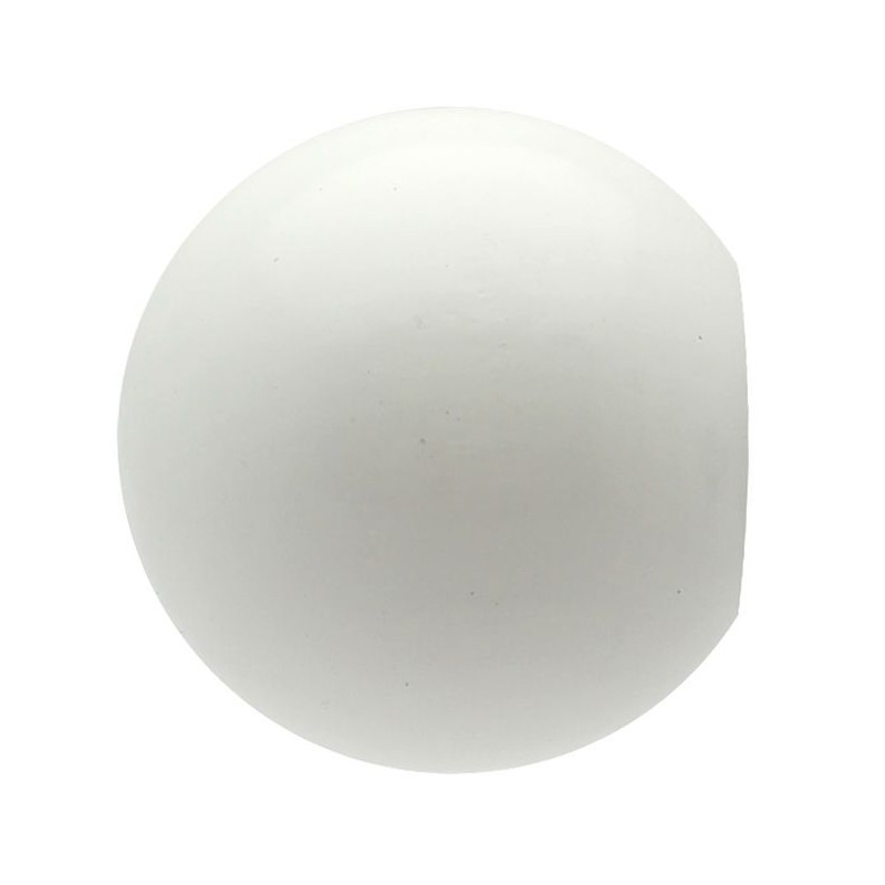 Embout sphère pour tringle en bois D20 (la paire) - Blanc
