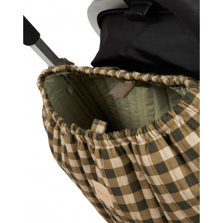 Panier Rangement Universel Sous Poussette - Sac Courses 30x30x10cm Oxford Noir