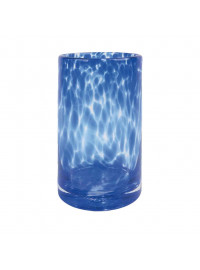 Vase Tube Léopard bleu
