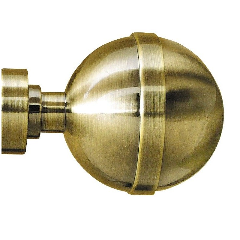 Embout sphère pour tringle en acier D28 (la paire) - Bronze